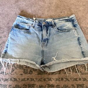 Good American NEW 10/30 Blue Jean Shorts High-Waisted Distressed